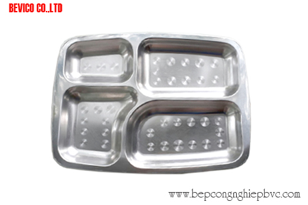 khay inox 4 ngan giá rẻ