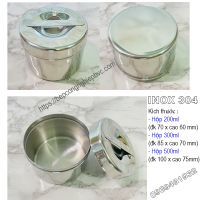 Hộp lưu mẫu thực phẩm inox 304 | 3 Size: 200ml, 300ml, 500ml