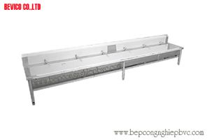 CHẬU RỬA TAY INOX, KT: 300 x 55 x 40/50 CM