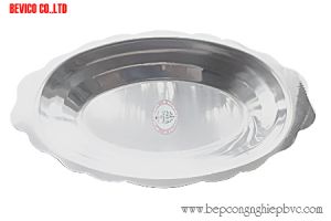 Dĩa inox oval (sâu) | 3 size : 30x20cm, 35x22cm, 40x25cm