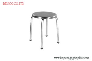 GHẾ ĐÔN INOX, KT: ĐK 30 x Cao 50 CM