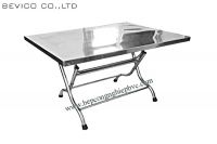 Bàn inox chân xếp T120-70, KT: 120 X 70 X 75 cm