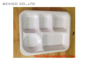 Khay cơm melamine 5 ngăn, kt: 30 x 24 cm