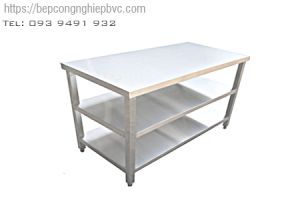 Bàn inox 3 tầng, kt: 150 x 75 x 80 CM