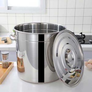 Nồi inox công nghiệp đủ kích thước 20L -> 160L – dùng cho bếp từ công nghiệp