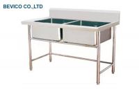 CHẬU RỬA INOX 2 NGĂN, KT: 120 x 75 X 80/90 CM